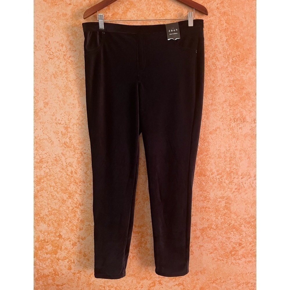 DASH Knit Black Corduroy Pull On Pants size PL